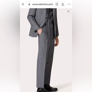 34X30” Valentino Grigio Chiaro Straight Leg Wool